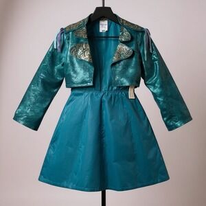 Disney Descendants 2 Uma Dress Halloween Costume Jacket Set Girls Size 7/8